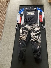 Pre Owned Combo Full Adult Motocross Kit,38 Waist,42 Chest,10 Gloves,all Clean.