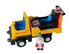 Fisher Price Husky Helpers #320 RACE CAR RIG with Figure Vintage 1979 - 82 Toys