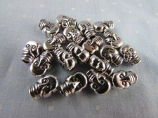 9MM Tibetan Silver Skull Beads