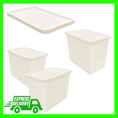 Large cream 80l rattan - cream,