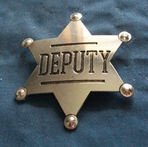 Deputy badge silver colour - deputy,