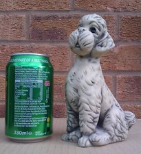 7” LARGE RESIN POODLE FIGURINE.