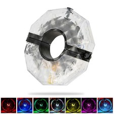 Rechargeable Bike Wheel Hub Lights Waterproof LED Cycling Spoke Lights 7 Color