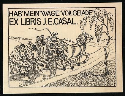Exlibris casal hab - j.e., hab´