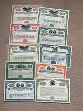 10 U S SHARE CERTIFICATES IN GREAT CONDITION WHAT YOU SEE YOU WILL RECEIVE