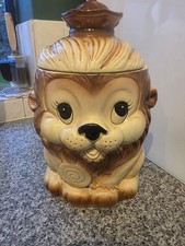 Vintage Lion Cookie Cigar Jar