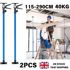 2X ADJUSTABLE DRYWALL PLASTERBOARD BUILDER CEILING EASY SUPPORT PROPS 115-290CM