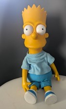 Bart Simpson Talking Pull String Plush Doll 1990 18" Read Description Please