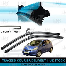 For Honda Jazz 2008-2015 Front Windscreen 26" 14" Flat Aero Wiper Blades Set
