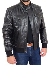 Mens Bomber Leather Jacket