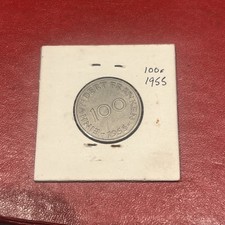 Saarland 100 Franken 1955 Good