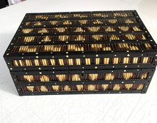 Antique/vintage  extra large 19thC Anglo-Indian Porcupine quill  wooden box