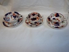 Three antique porcelain Gaudy