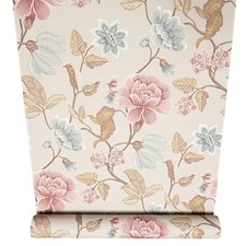 Taupe Grey Floral Wallpaper
