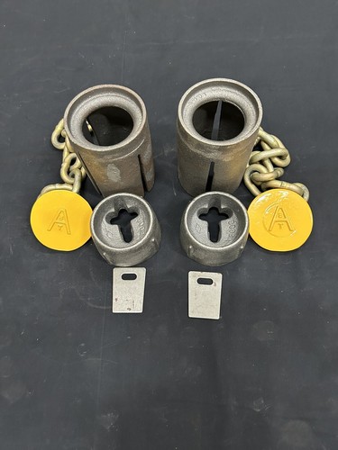 Two floor anchor pots frame - two,