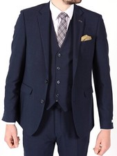 Mens Navy Suit Wedding Christening Interview Suit 2 Piece 3 Piece