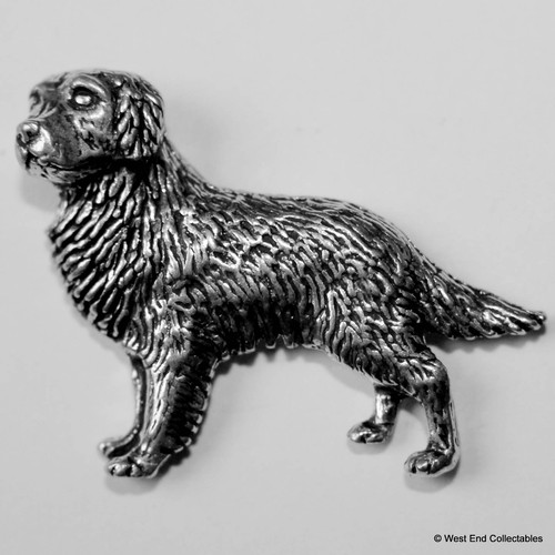 Golden retriever pewter - pewter, pin