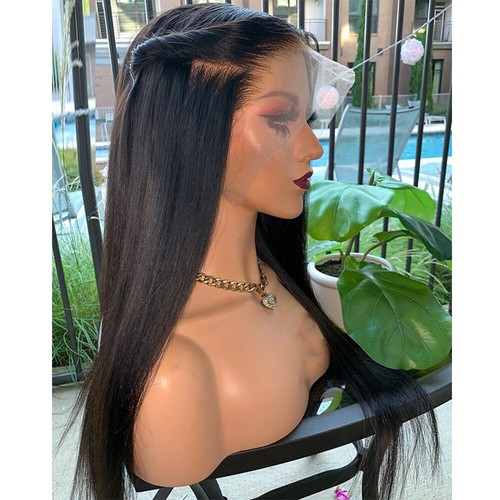 Long straight off black heat - long,