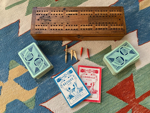 Vinatge cribbage box wills - box, w.