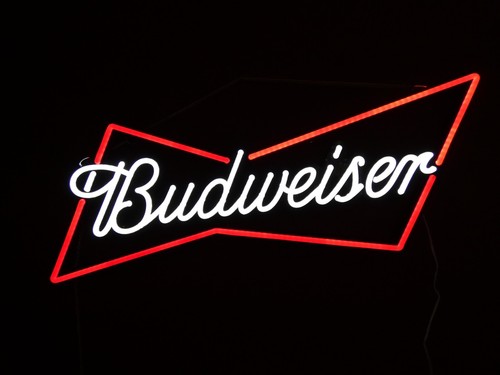 Large 30cm budweiser neon - x,
