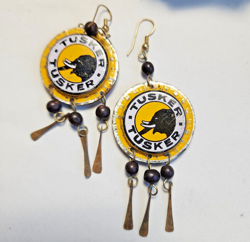 Dangle earrings recycled - earrings,