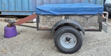Small 4' x 3' Single Axel Car Trailer Good Hitch Good Tyres Lightboard and Cover