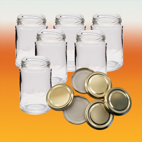 1lb 450g round glass jam - glass, jar