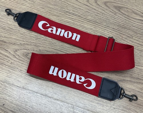Vintage canon camera strap red - camera,
