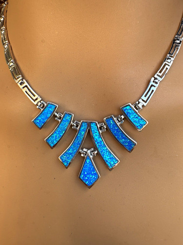925 sterling silver blue - blue, opal