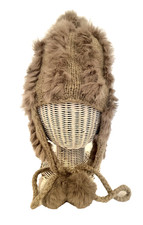 Real Fur & Knit Beanie Trapper