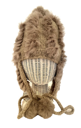 Real fur knit - knit, beanie