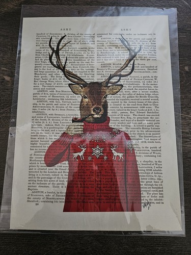 Stag print imposed - stag,