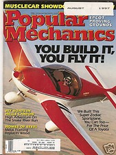 Popular Mechanics Aug 1997 Super Zodiac Sport Plane - Metal Framing -  Jet Boats