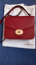 VINTAGE  COACH  RED SHOULDER BAG . Well loved and used, but in good condition.