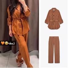 Zara Linen Blend Safari Shirt