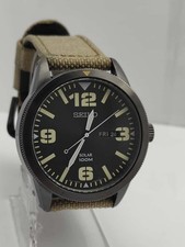 men's seiko solar military style watch sne331