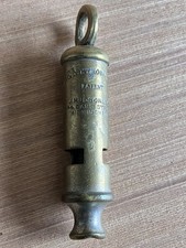 The Metropolitan J. Hudson & Co. Vintage Brass Infantry Whistle Early 1900s