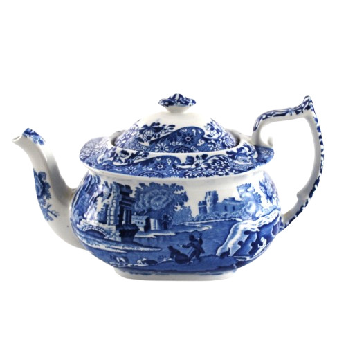 Spode italian teapot - spode, lid