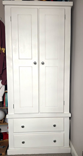 White freestanding pine door - freestanding,