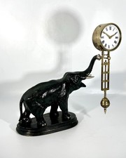 Stunning Antique Solid Brass/Bronze Metronomic Elephant Mystery Clock (c.1890)