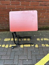 Overbed Chair Table “NRS Healthcare “ Dark Teak Effect Top Adjustable Height 