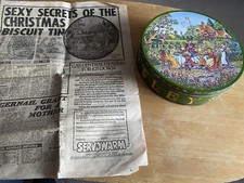 Collectable vintage Huntley & Palmers “rude” Garden Party biscuit Tin - 1980