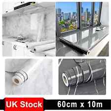 10m Adhesive Kitchen Worktop Covering Vinyl Wrap Cupboard Door Marble Stickers