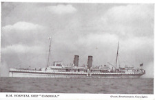 postcard -W021 - naval  H.M. Hospital ship cambria