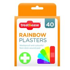 40 Pack Rainbow Plasters Washproof Colourful Nonstick Wound Pad Bandage Healing