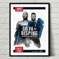 UFC Fight Night London Anderson Silva vs Michael Bisping Poster Art Print Boxing