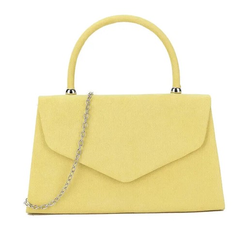 Women faux suede clutch bag - clutch,