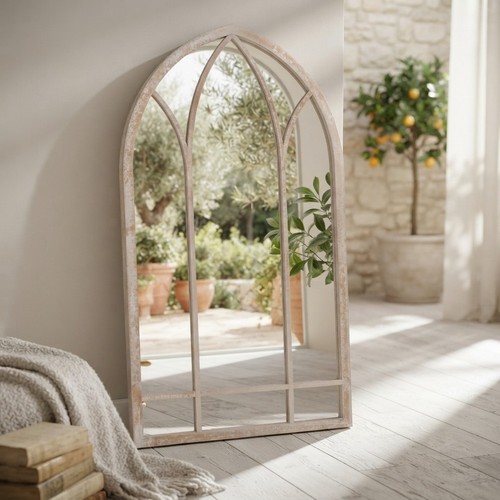 Farmhouse arched wall mirror - farmhouse,