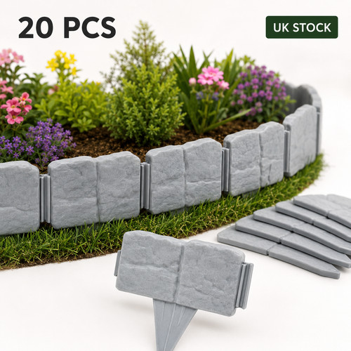 Lawn edging cobbled stone - lawn,