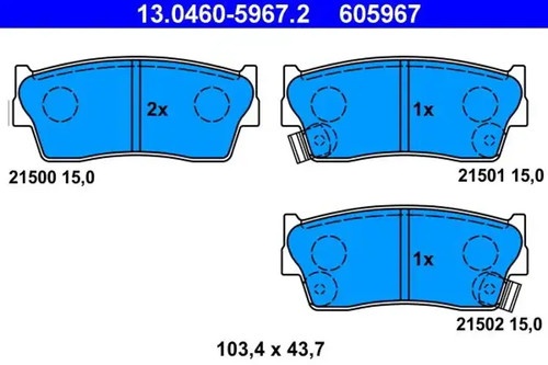 Brake pads 0460 5967 - brake,